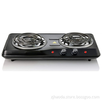 Countertop Electric Double Burner with Temperature Control